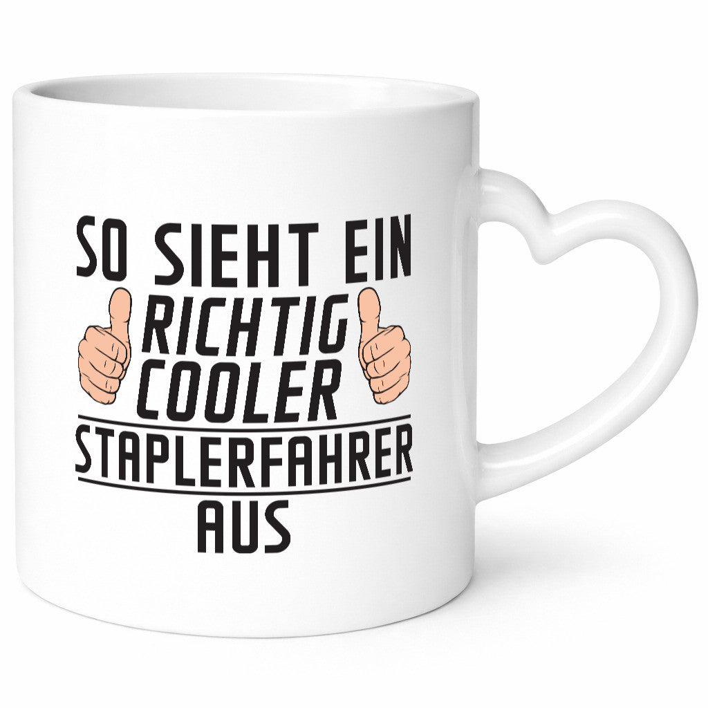 Richtig Cooler Staplerfahrer | Gabelstapler Fahrer Humor Geschenkidee Tasse