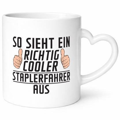 Richtig Cooler Staplerfahrer | Gabelstapler Fahrer Humor Geschenkidee Tasse