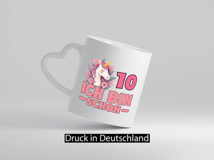 10. Geburtstag | 10 Jahre Einhorn bin schon Mädchen Humor Geschenkidee Tasse