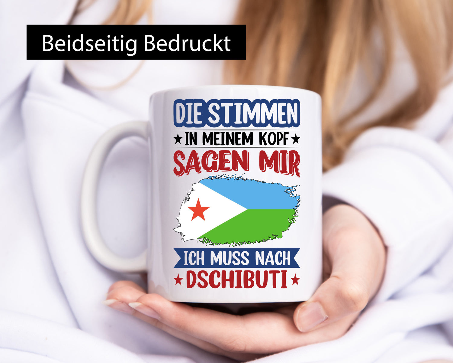 Dschibuti | Urlaub Stimmen in meinem Kopf Traumland Humor Geschenkidee Tasse