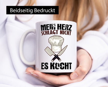 Mein Herz kocht Humor Geschenkidee Tasse