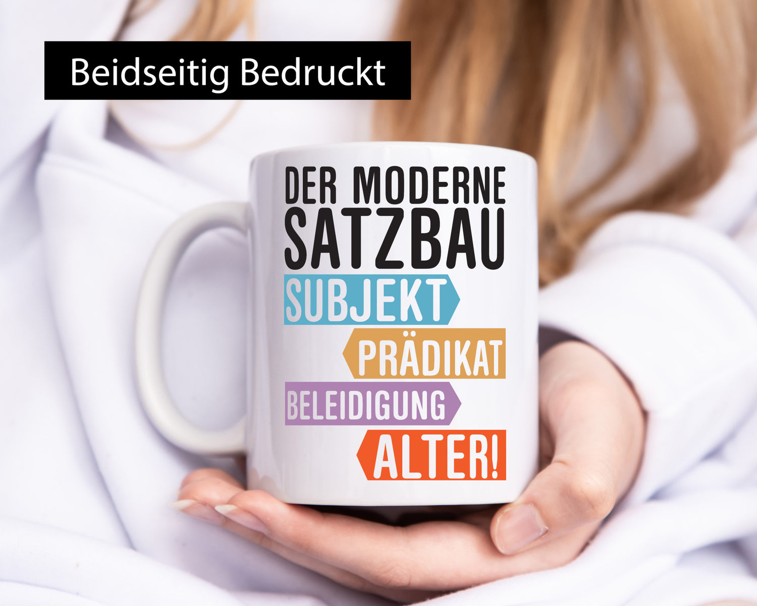 Moderner Satzbau | Lehrer Lehrerin Kollege lustig Arbeit Kollegen Büro Geschenk