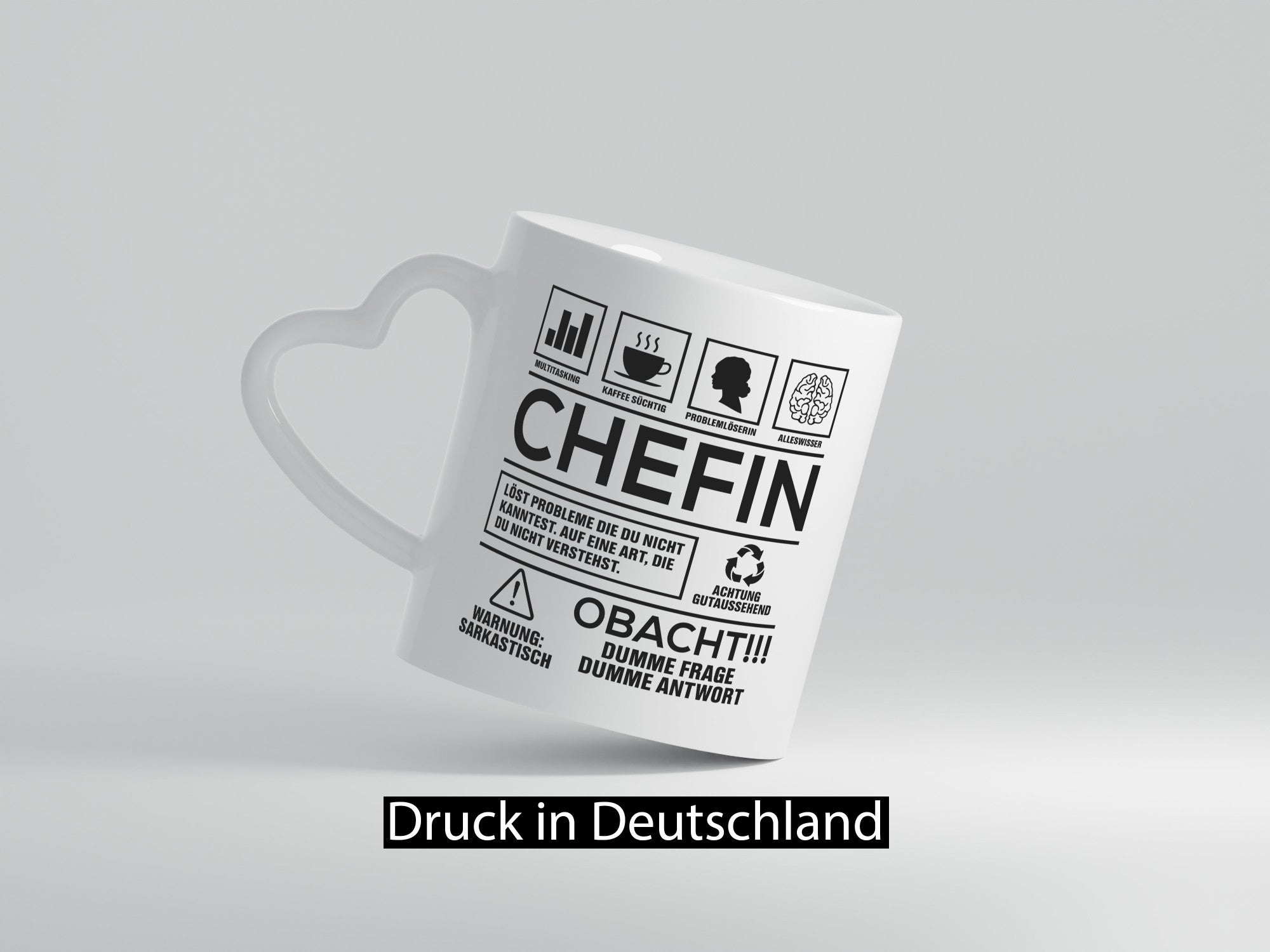 Achtung Probleme Chefin | Führungskraft Vorgesetzte Geschenkidee Arbeit
