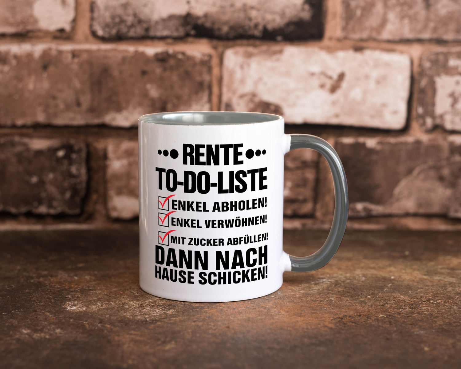 Rente To-Do-Liste | Rentner Tasse Enkel verwöhnen Geschenk Ruhestand Jubiläum