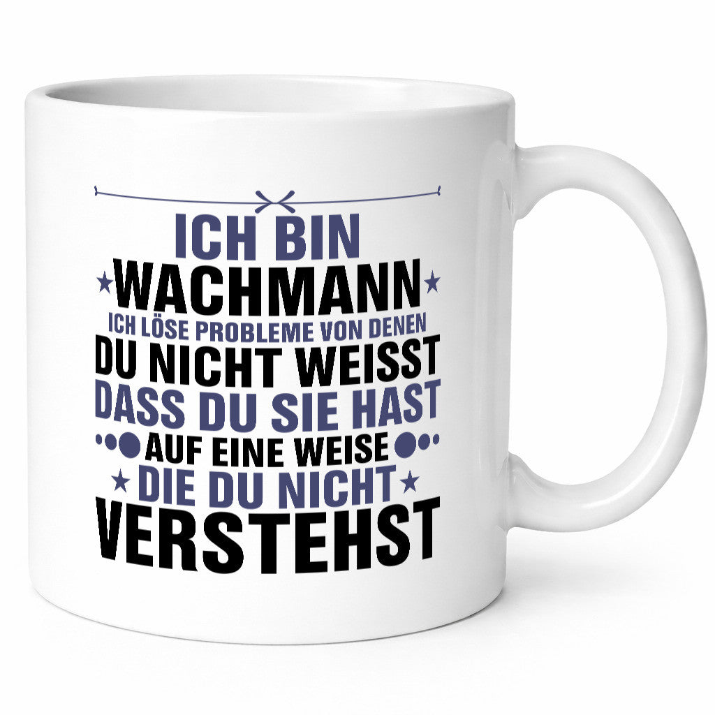 Löse Probleme: Wachmann | Wachpersonal Nachtwächter lustig Humor Geschenkidee