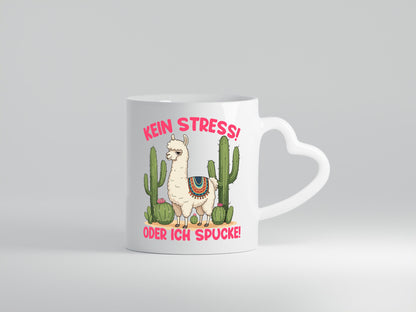 Kein stress oder ich Sprucke | Lama Alpaka Humor Geschenkidee Tasse