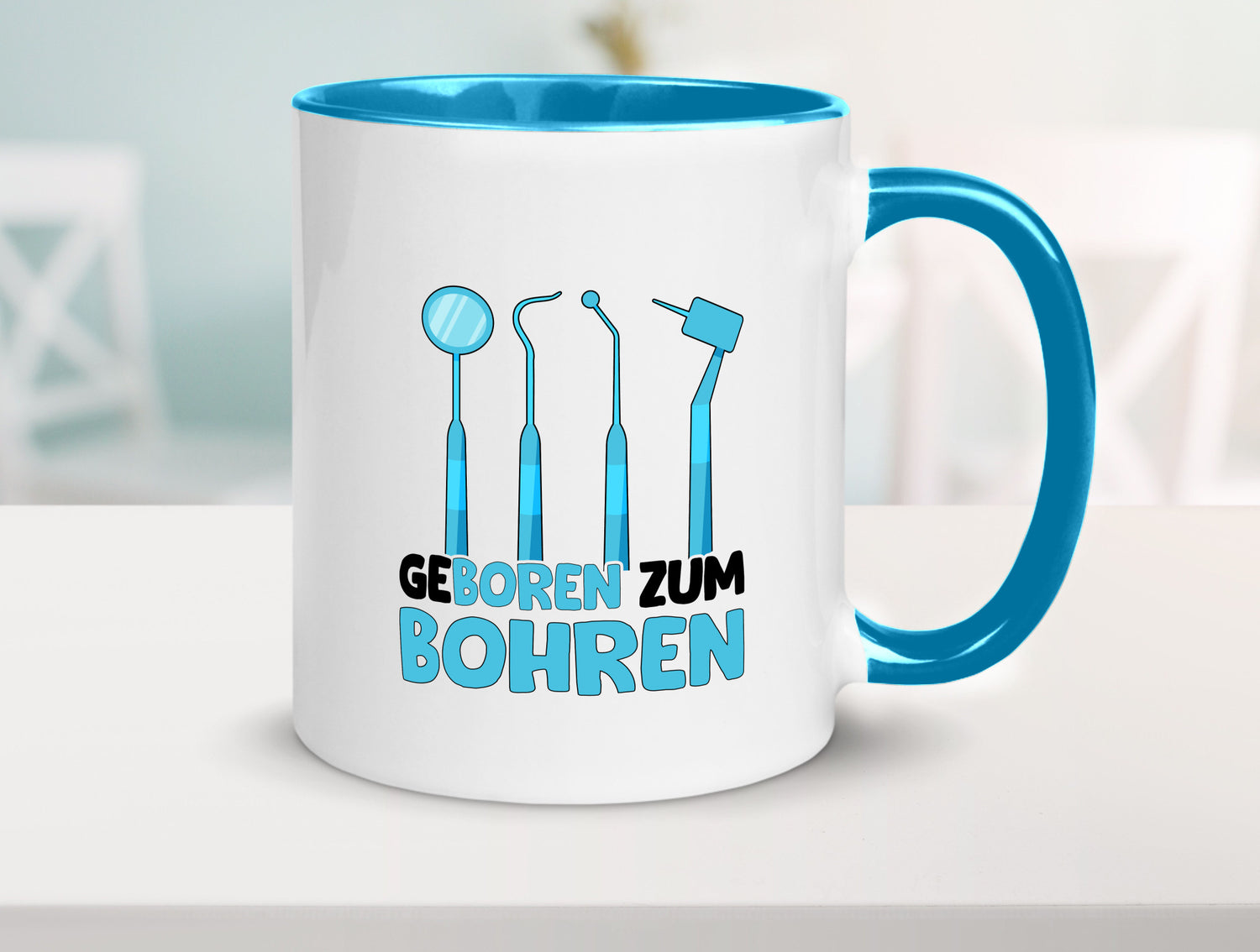 Geboren zum Bohren | Zahnarzthelferin Zahnarzt lustiger Spruch Geschenk Humor