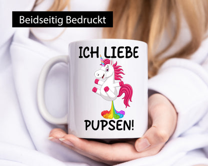 Ich liebe Pupsen | Einhorn Pupsendes Geschenk Humor Geschenkidee lustiger