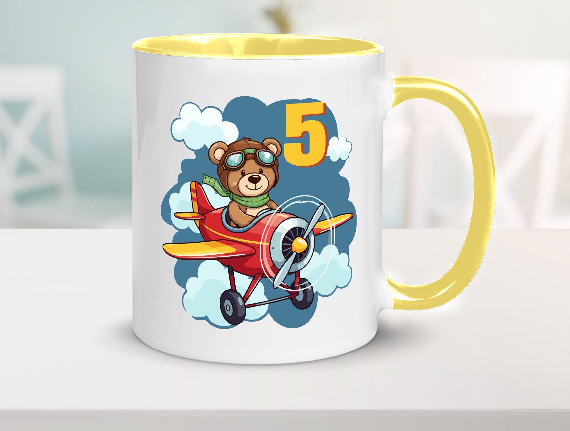 5. Geburtstag | 5 Jahre Kinder Pilot Flugzeug Geschenkidee Humor Tasse