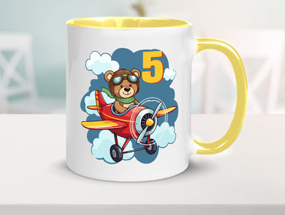 5. Geburtstag | 5 Jahre Kinder Pilot Flugzeug Geschenkidee Humor Tasse