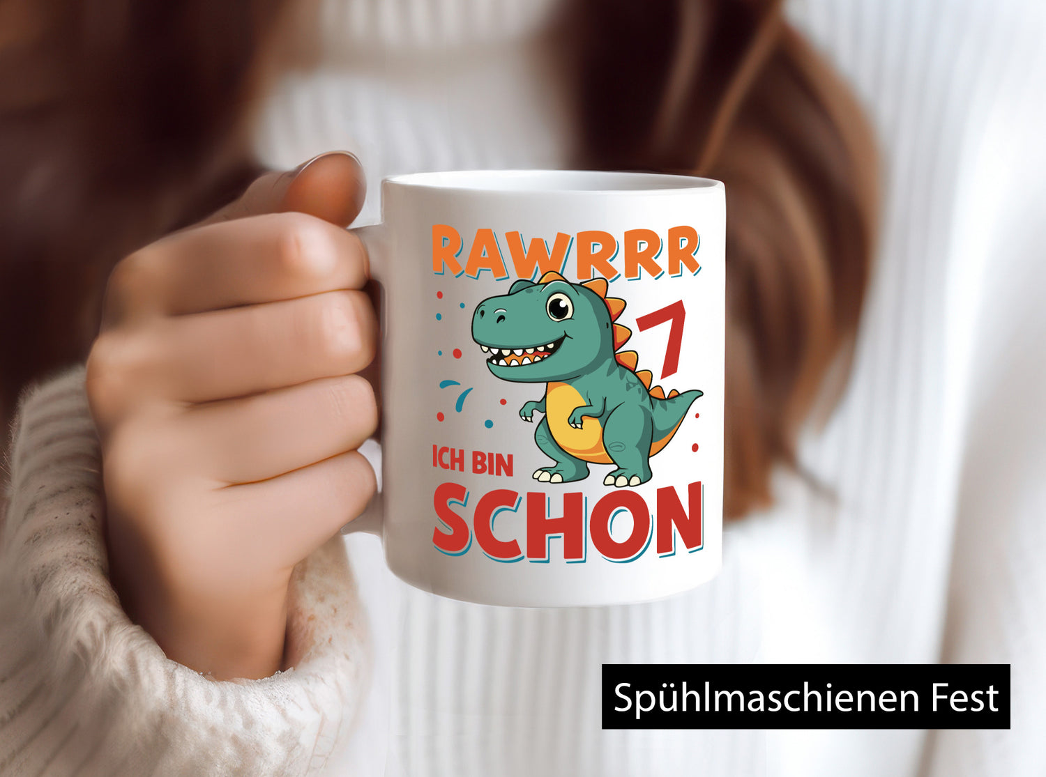 7. Geburtstag | 7 Jahre Raw ich bin schon T-Rex Geschenk Geschenkidee lustiger