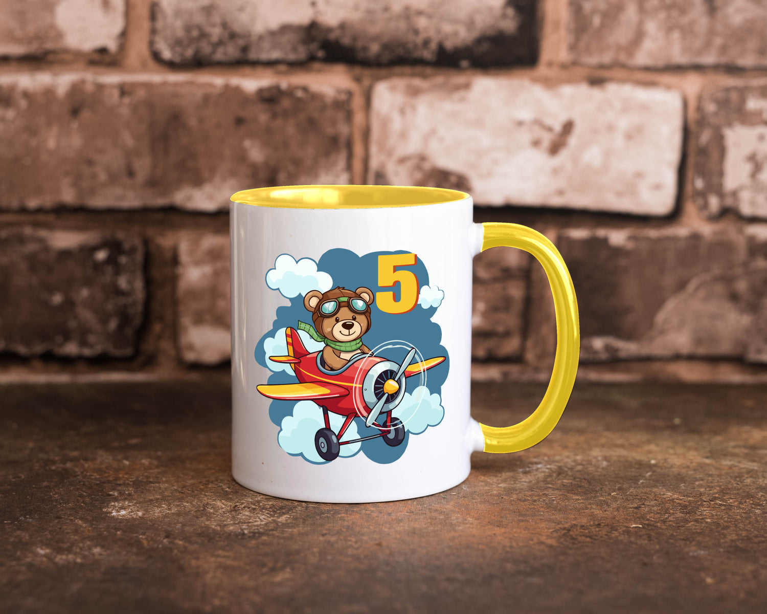 5. Geburtstag | 5 Jahre Kinder Pilot Flugzeug Geschenkidee Humor Tasse
