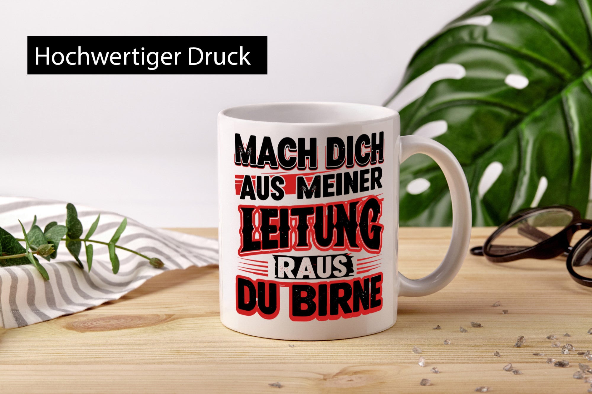 Mach dich auf meiner Leitung raus du Birne v2 lustiger Spruch Geschenk Humor
