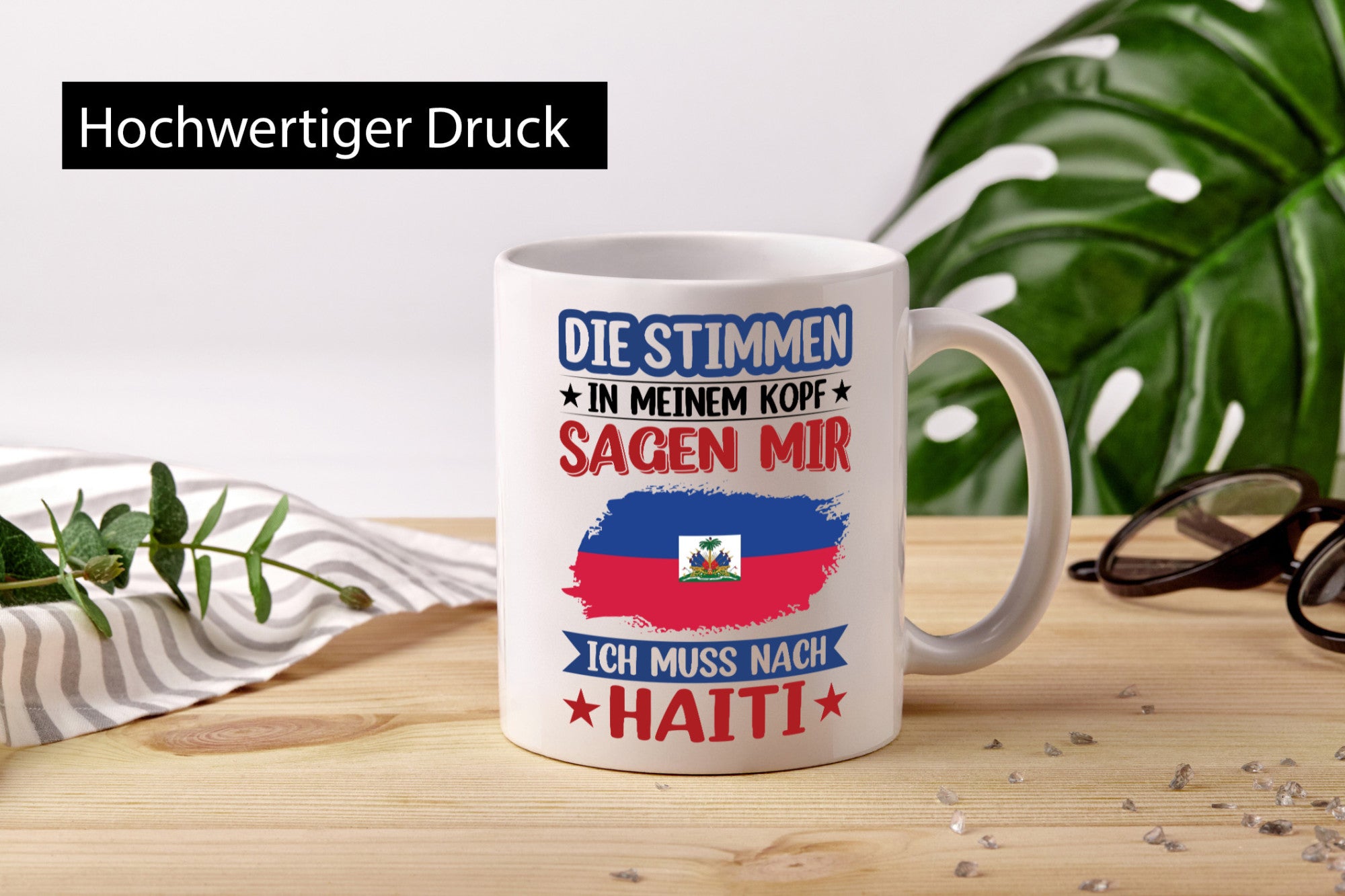 Haiti | Urlaub Stimmen in meinem Kopf Traumland Geschenkidee Humor Tasse