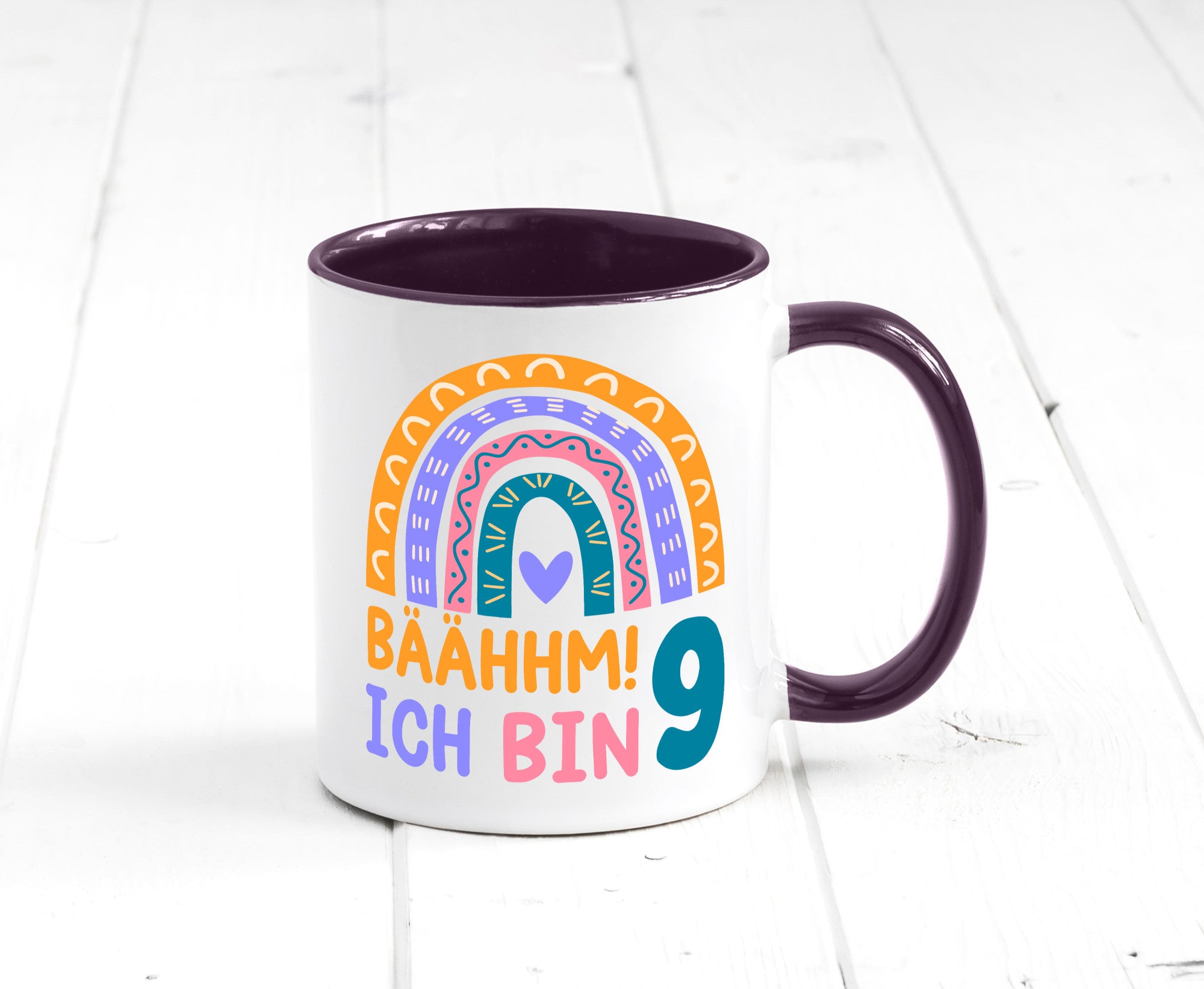 9. Geburtstag | 9 Jahre Regenbogen Bääm Mädchen Geschenk Geschenkidee lustiger