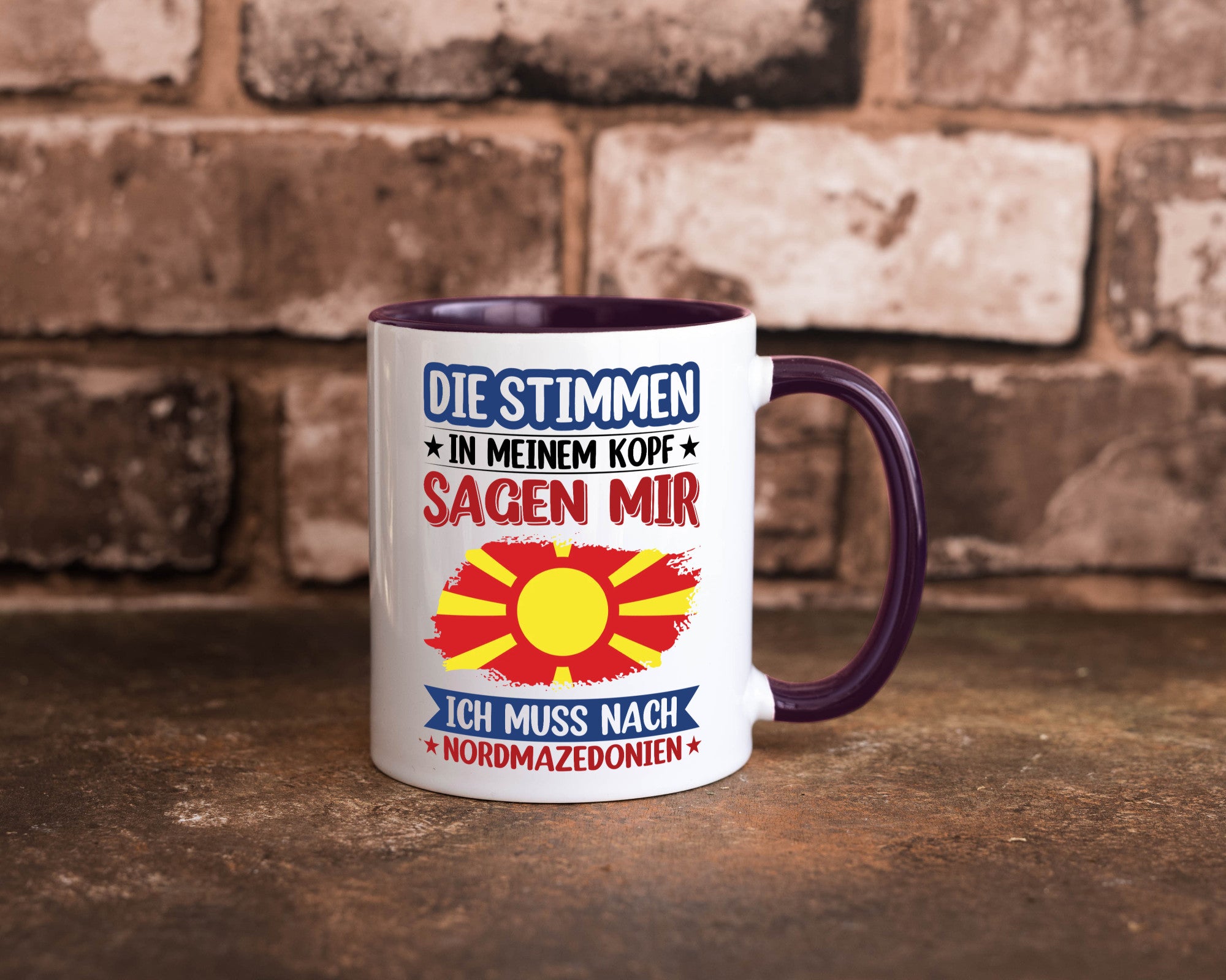 Nordmazedonien | Urlaub Stimmen in meinem Kopf Geschenk Humor Geschenkidee