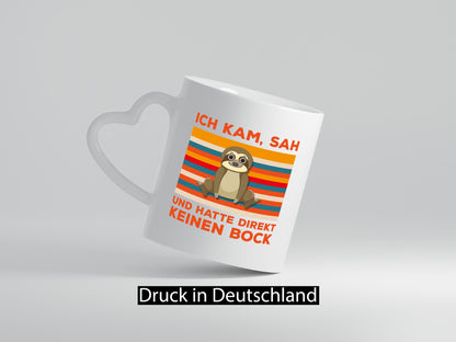 Keinen Bock | Morgenmuffel Spruch Faultier Statement Geschenkidee Tierliebhaber