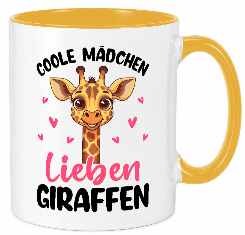 Coole Mädchen lieben Giraffen | Giraffe Geschenk Humor Geschenkidee lustiger Tasse