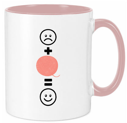 Wolle | Häkeln |Glücklich Geschenk Humor Geschenkidee lustiger Spruch Tasse