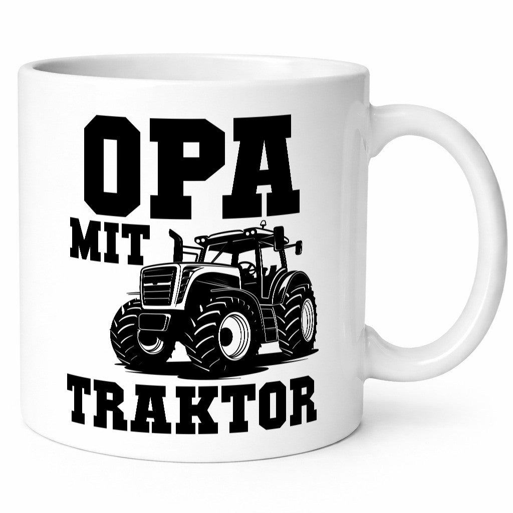Opa mit Traktor | Geschenkidee Familie Humor Tasse