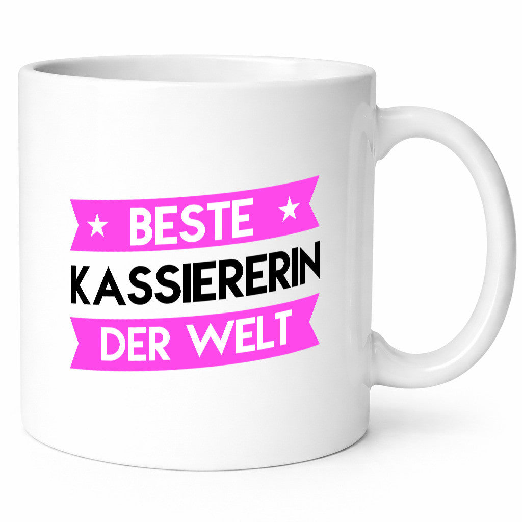 Beste Kassiererin lustiger Spruch Geschenk Humor Geschenkidee Tasse