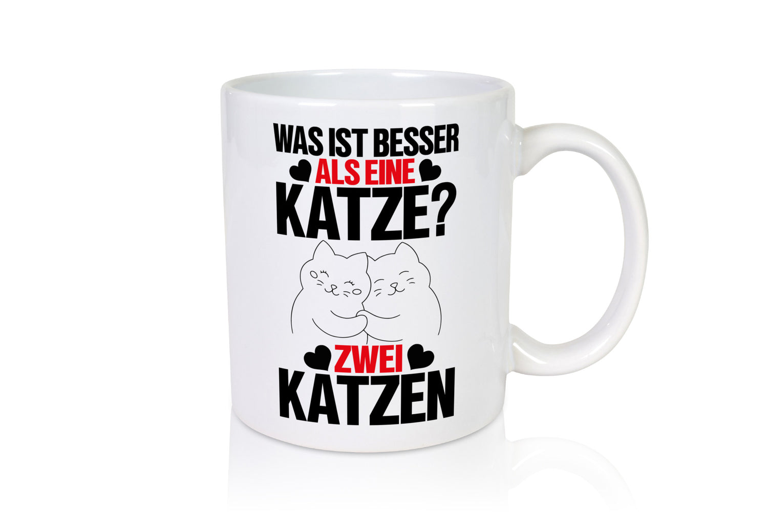 Katzenliebe Tasse | zwei Katzen Katzenbesitzer Spruch lustig Tierliebhaber