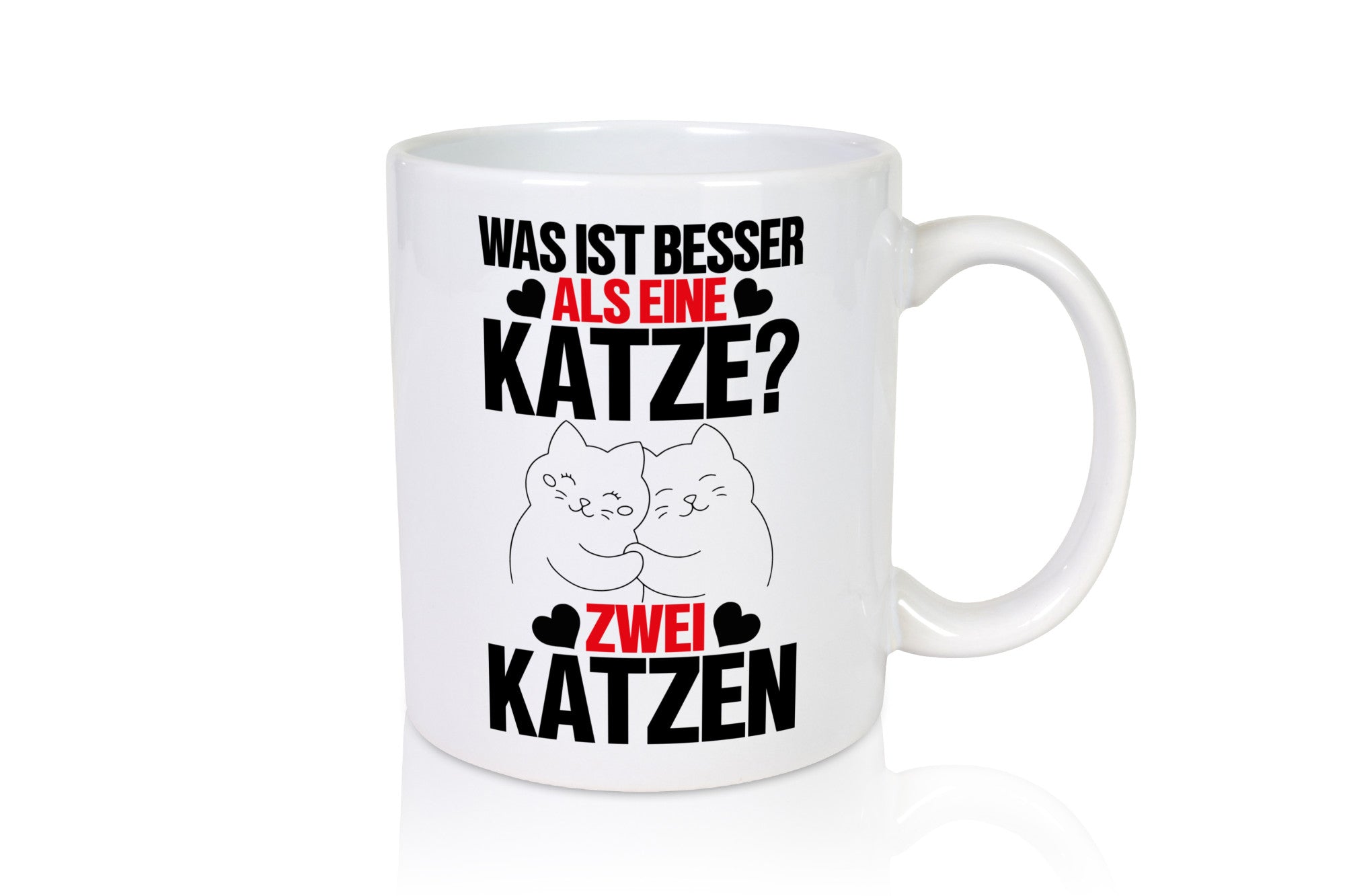 Katzenliebe Tasse | zwei Katzen Katzenbesitzer Spruch lustig Tierliebhaber