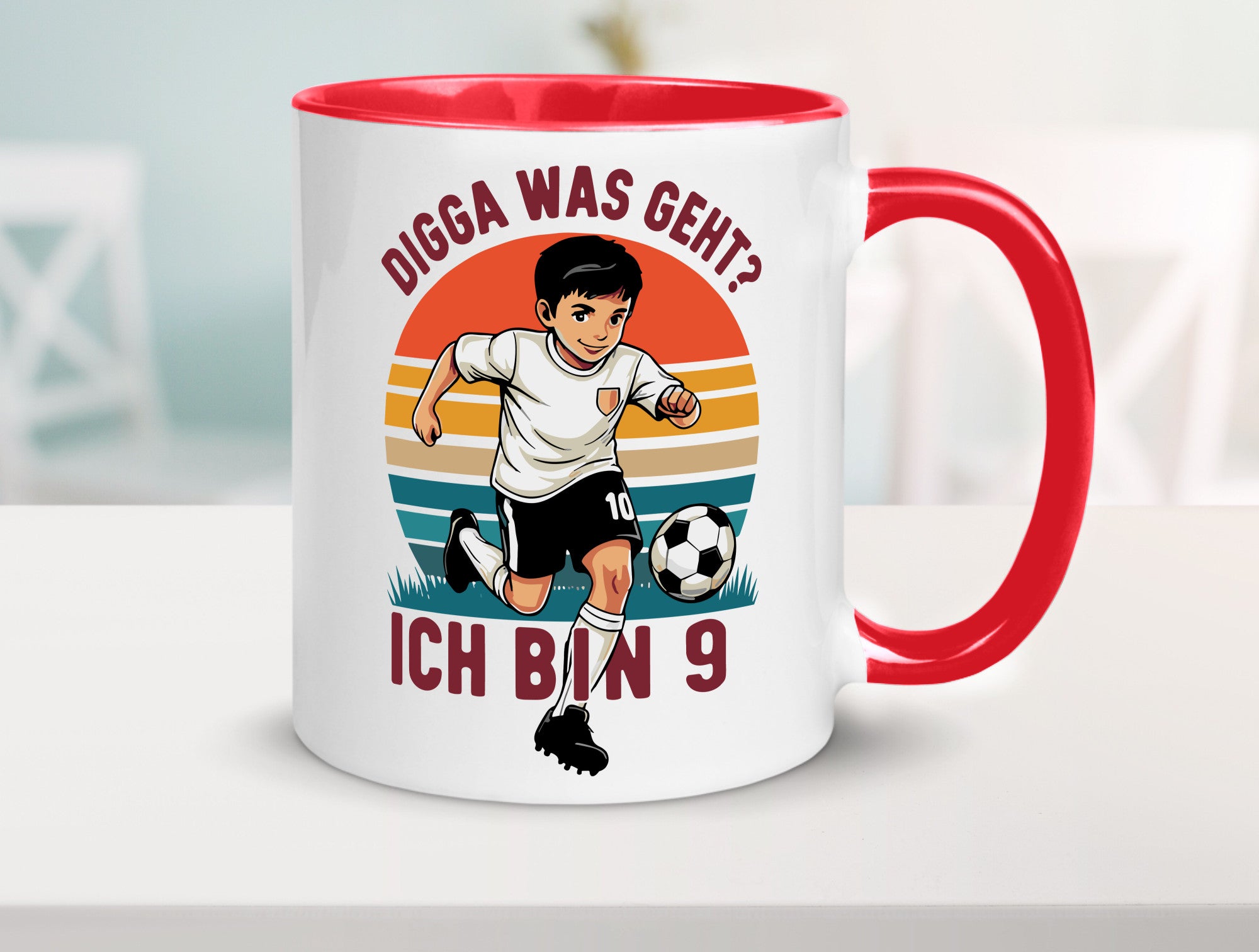 9 Geburtstag | Jahre Digga was geht ab Fußball lustig Geschenkidee Geschenk