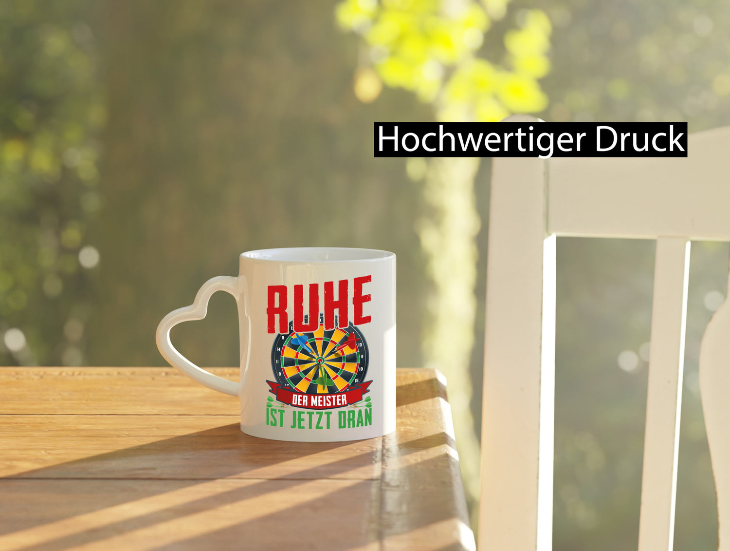 Ruhe der Meister ist dran | Dart Dartspieler Geschenkidee Humor Tasse