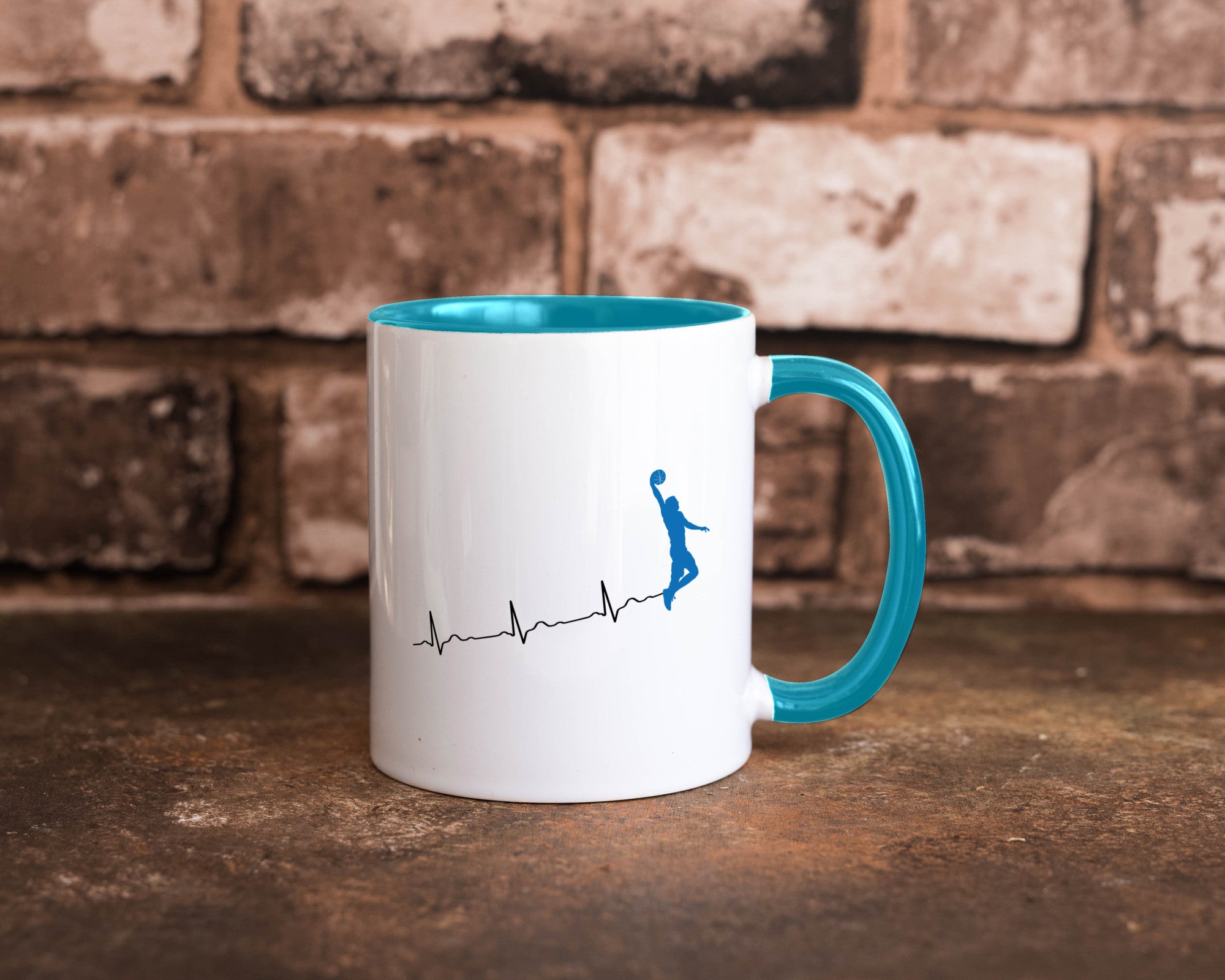 Herzschlag Basketball | Motiv Sport Ballsport Humor Geschenkidee Tasse