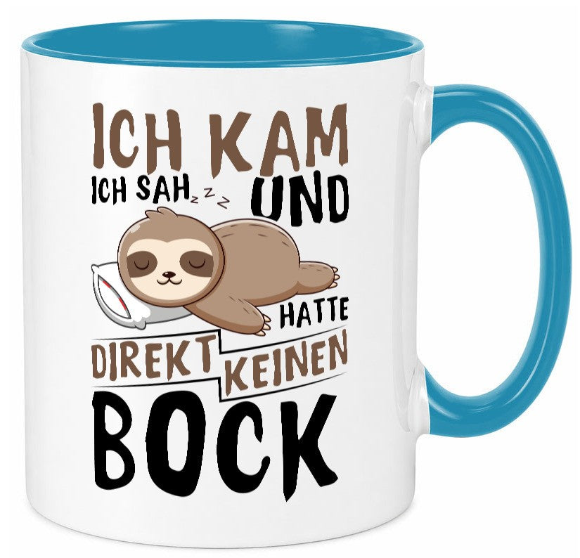 Ich hatte keinen Bock | Faultier Büro Arbeit Geschenk Kollegen lustiger Spruch Tasse