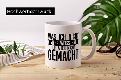 Was ich nicht mehr weiß | Hangover Party Vergesslichkeit Humor Geschenkidee