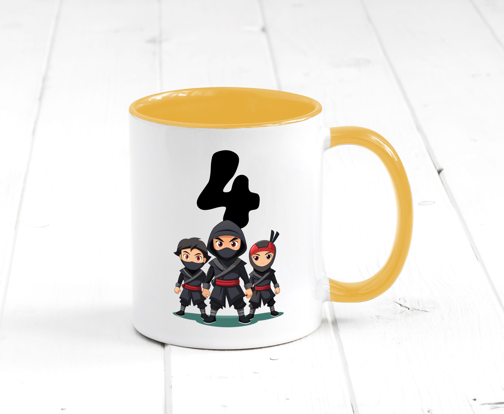 4. Geburtstag | 4 Jahre Ninja lustig Geschenkidee Geschenk Tasse