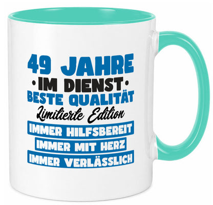49 Jahre im Dienst | Jubiläum Arbeit v7 Humor Kollegen Büro Geschenkidee Tasse