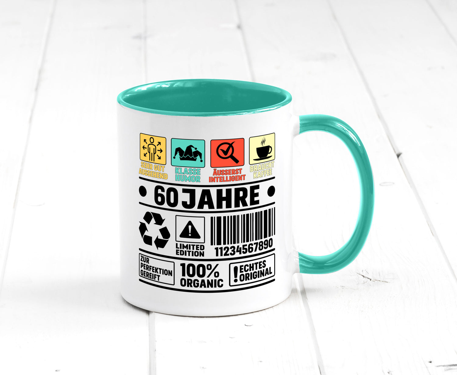 60. Geburtstag | 60 Jahre Humor Limited Edition Geschenkidee Tasse