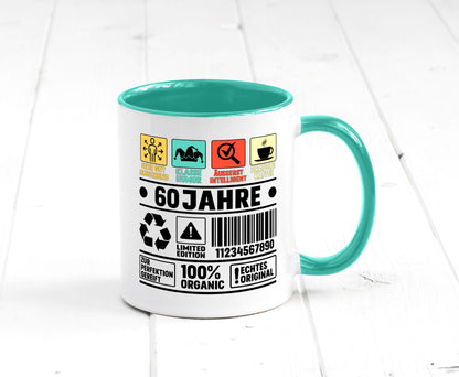 60. Geburtstag | 60 Jahre Humor Limited Edition Geschenkidee Tasse