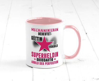 Bedeutung von Mechanikerin | KFZ Geschenkidee Humor Tasse