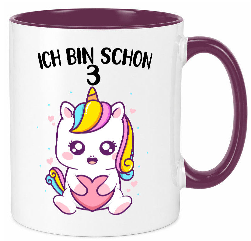 3. Geburtstag | Ich bin schon 3 Jahre Einhorn Mädchen lustig Geschenkidee
