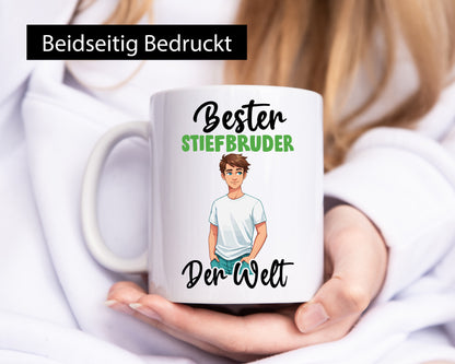 Bester Stiefbruder | Stiefmutter Stiefvater Humor Familie Geschenkidee Tasse