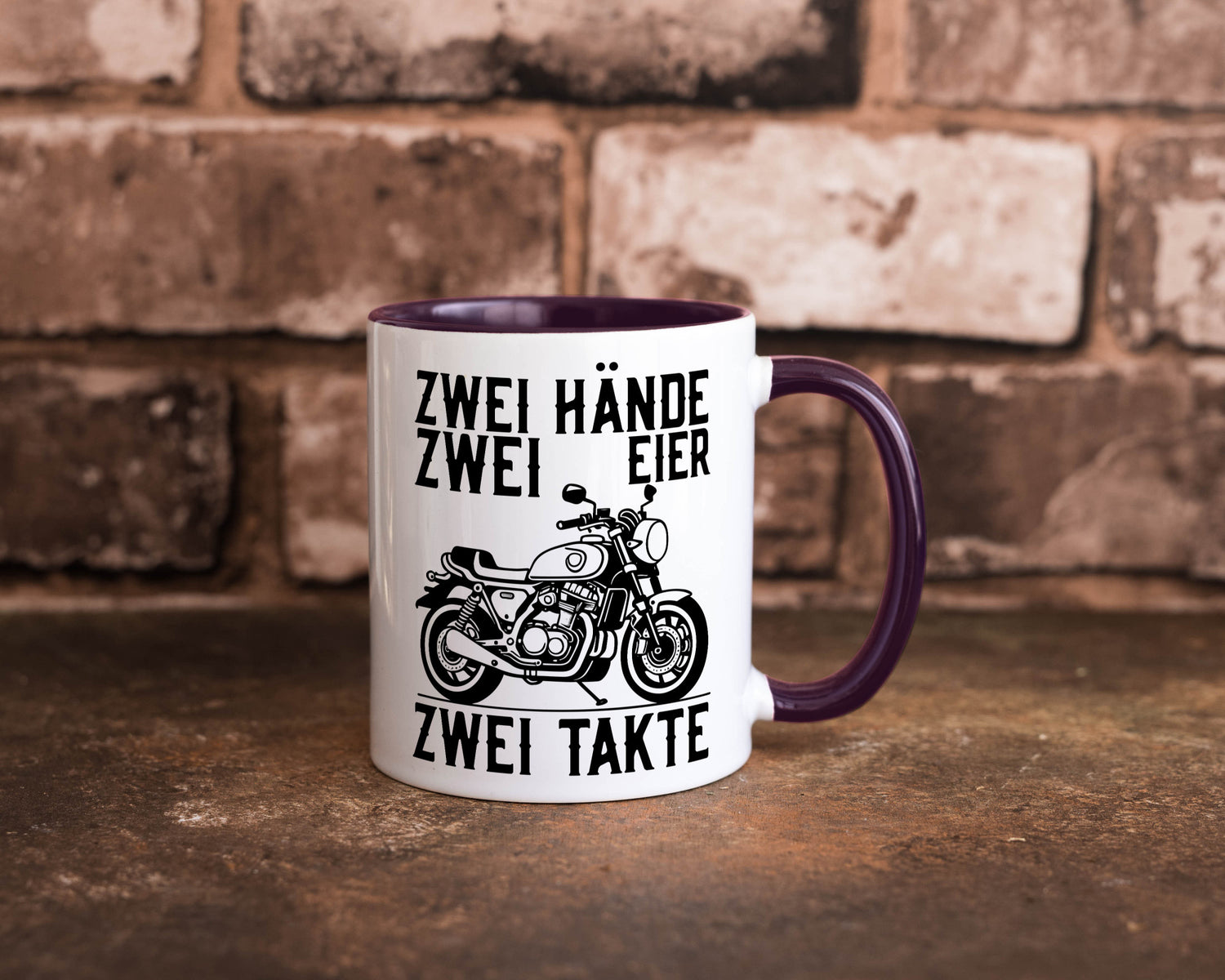 Zwei Hände | Zweitaktmotor Motorrad Moped Biker Geschenkidee Humor Tasse