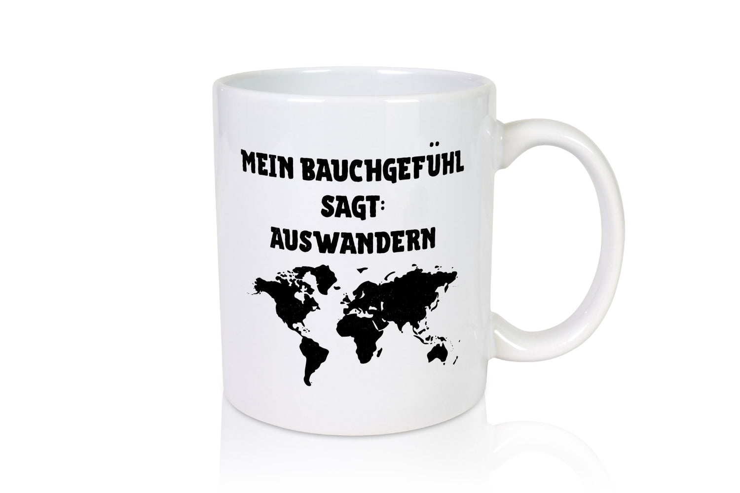 Bauchgefühl sagt auswandern | Kontinente lustig Humor Geschenkidee Geschenk