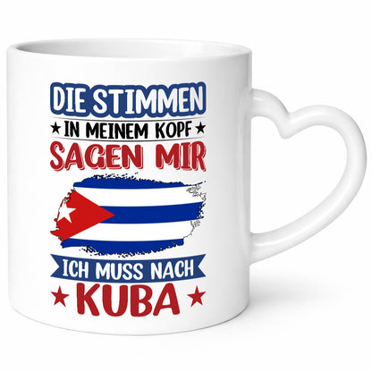 Kuba | Urlaub Stimmen in meinem Kopf Traumland Humor Geschenkidee Tasse