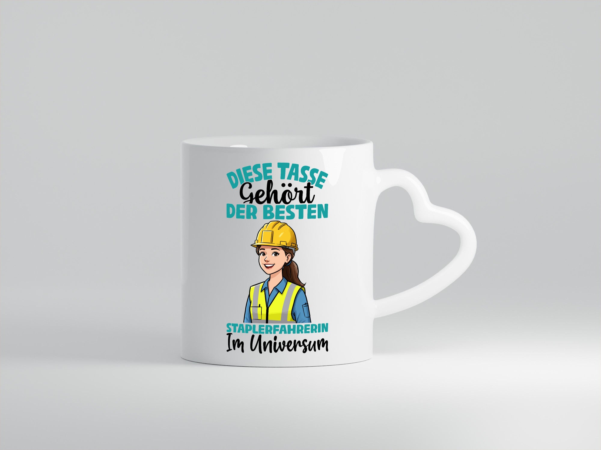 Im Universum: Staplerfahrerin | Gabelstapler Humor Geschenkidee Tasse