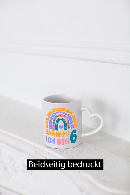 6. Geburtstag | 6 Jahre Regenbogen Bääm Mädchen Geschenkidee Humor Tasse