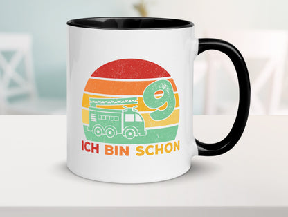 9. geburtstag | Feuerwehrauto 9 Jahre Feuerwehr Geschenk Geschenkidee lustiger