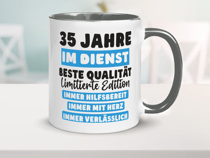 35 Jahre im Dienst | Jubiläum Arbeit v6 lustiger Spruch Geschenk Kollegen Büro