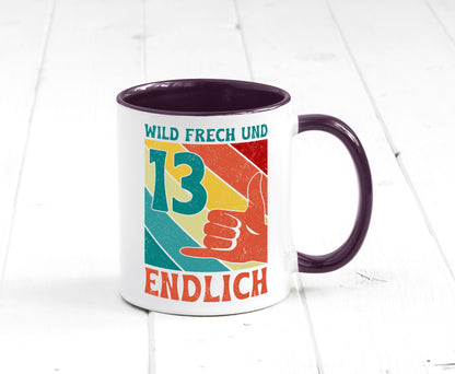 13. Geburtstag | 13 Jahre Wild und Frech Humor Geschenkidee Tasse