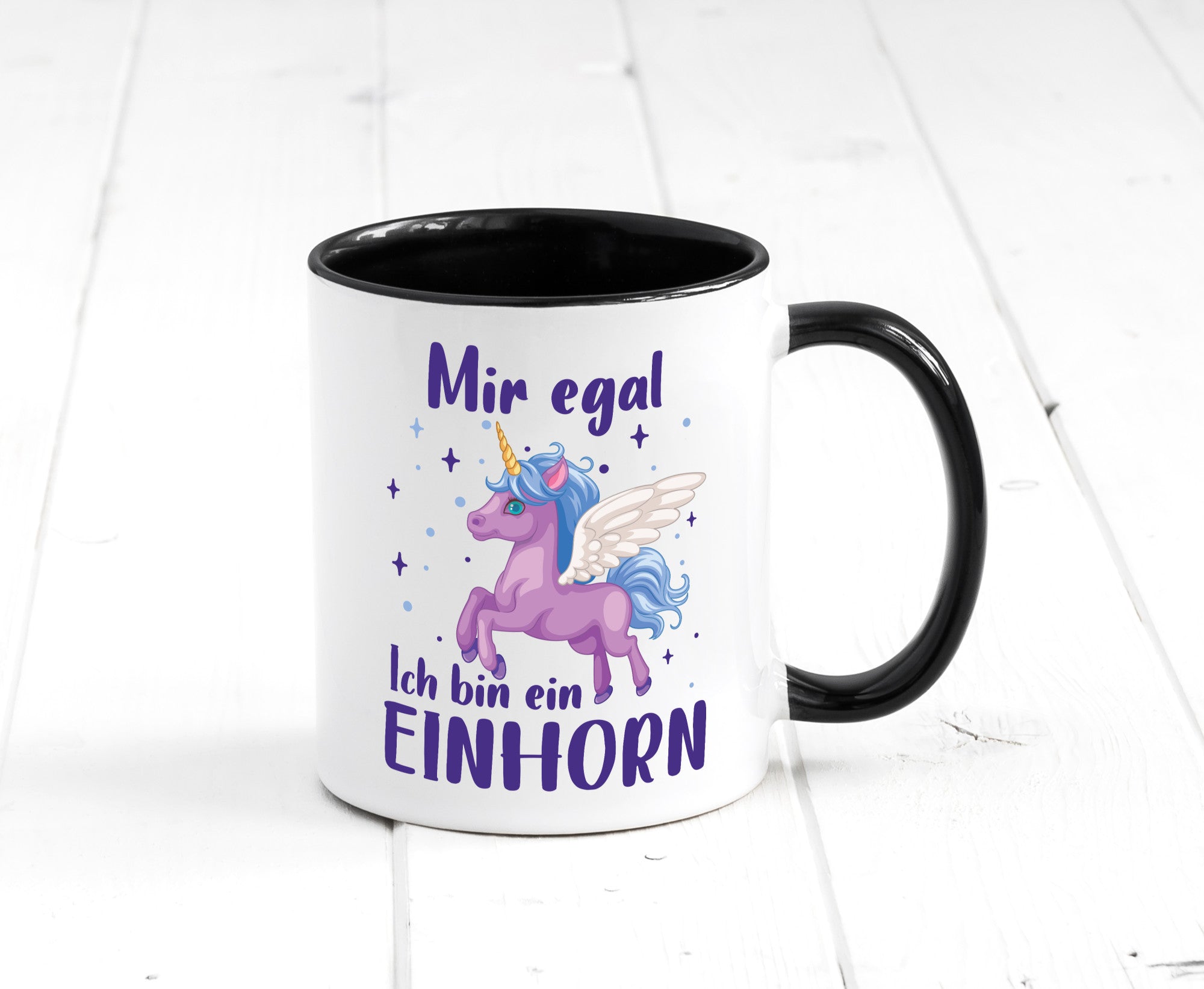 Mir egal, ich bin ein Einhorn | lustig Humor Geschenkidee Geschenk Tasse