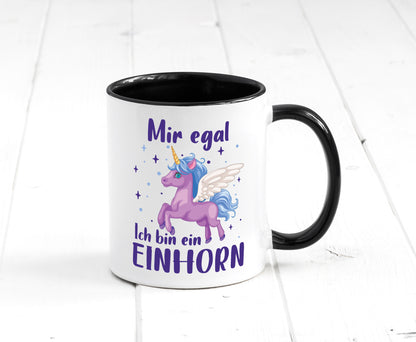 Mir egal, ich bin ein Einhorn | lustig Humor Geschenkidee Geschenk Tasse
