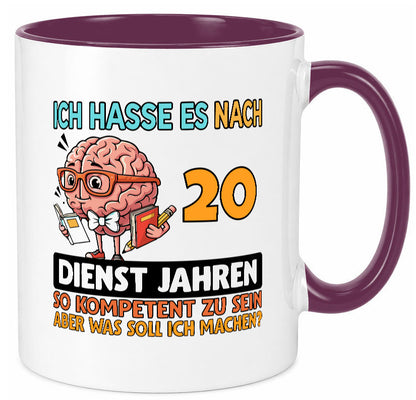 20 Dienstjahre | Arbeit Kompetent lustig Kollegen Büro Geschenk Tasse